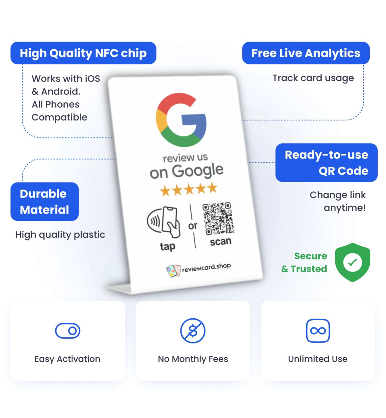 Google Review Stand NFC + QR