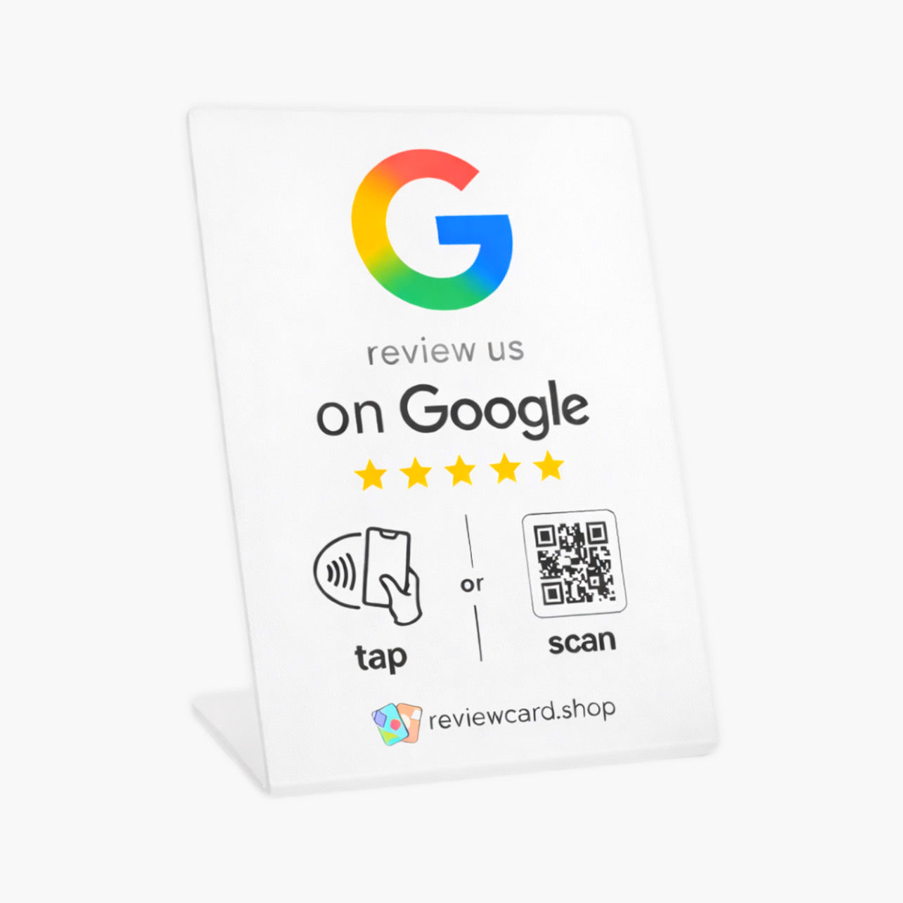 Google Review Stand (White)