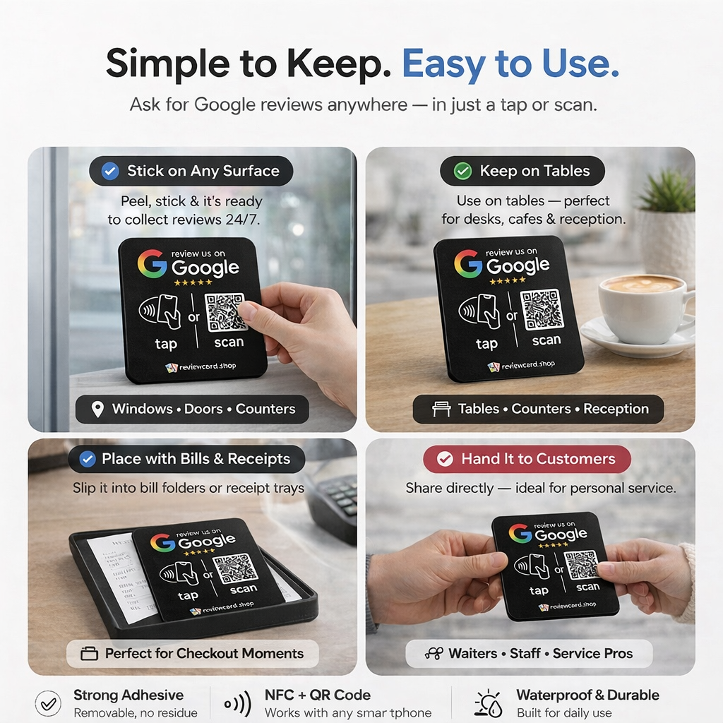 Google Review Plates (Black)