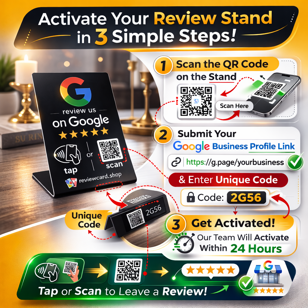 Google Review Stand (Black)