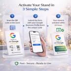 Google Review Stand (White)