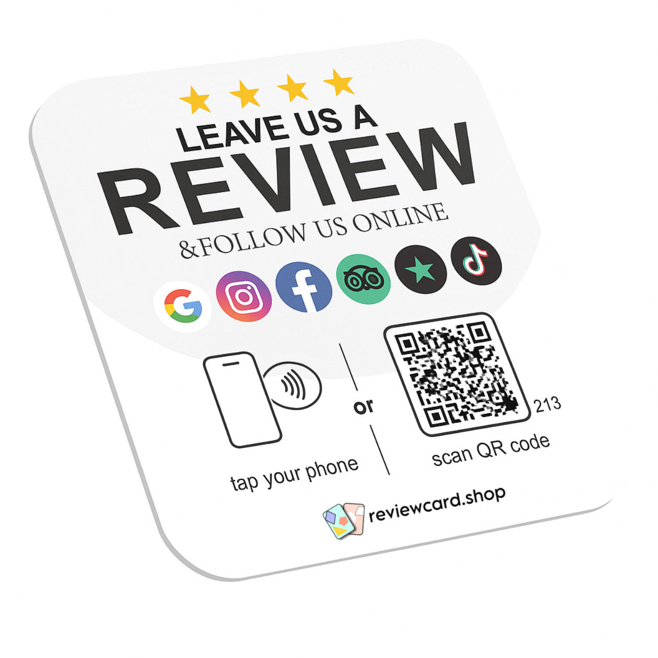 All-In-One NFC + QR Plate