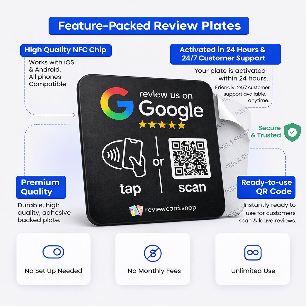 Google Review Plates (Black)