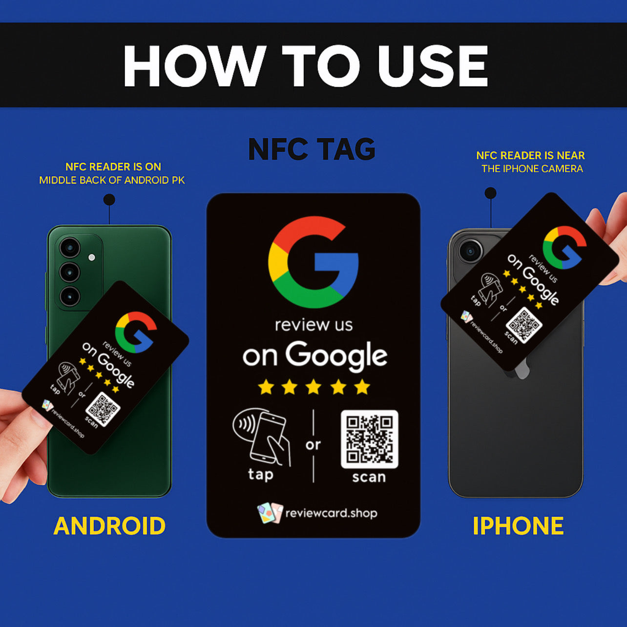 Google Review Card NFC + QR