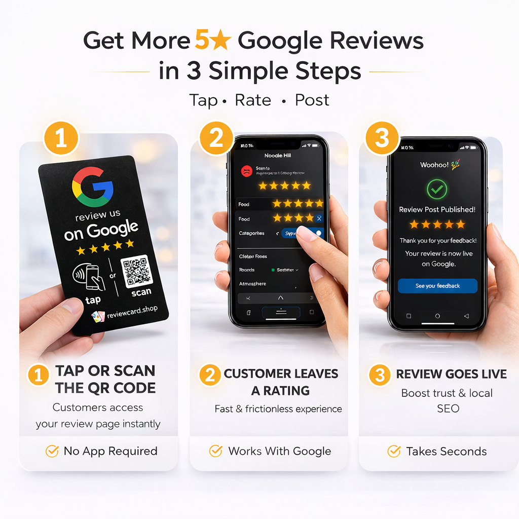 Google Review Card (Black)