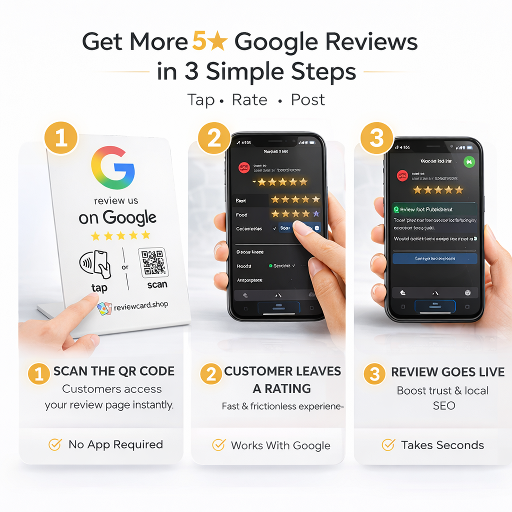 Google Review Stand (White)