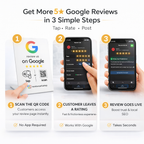 Google Review Stand (White)
