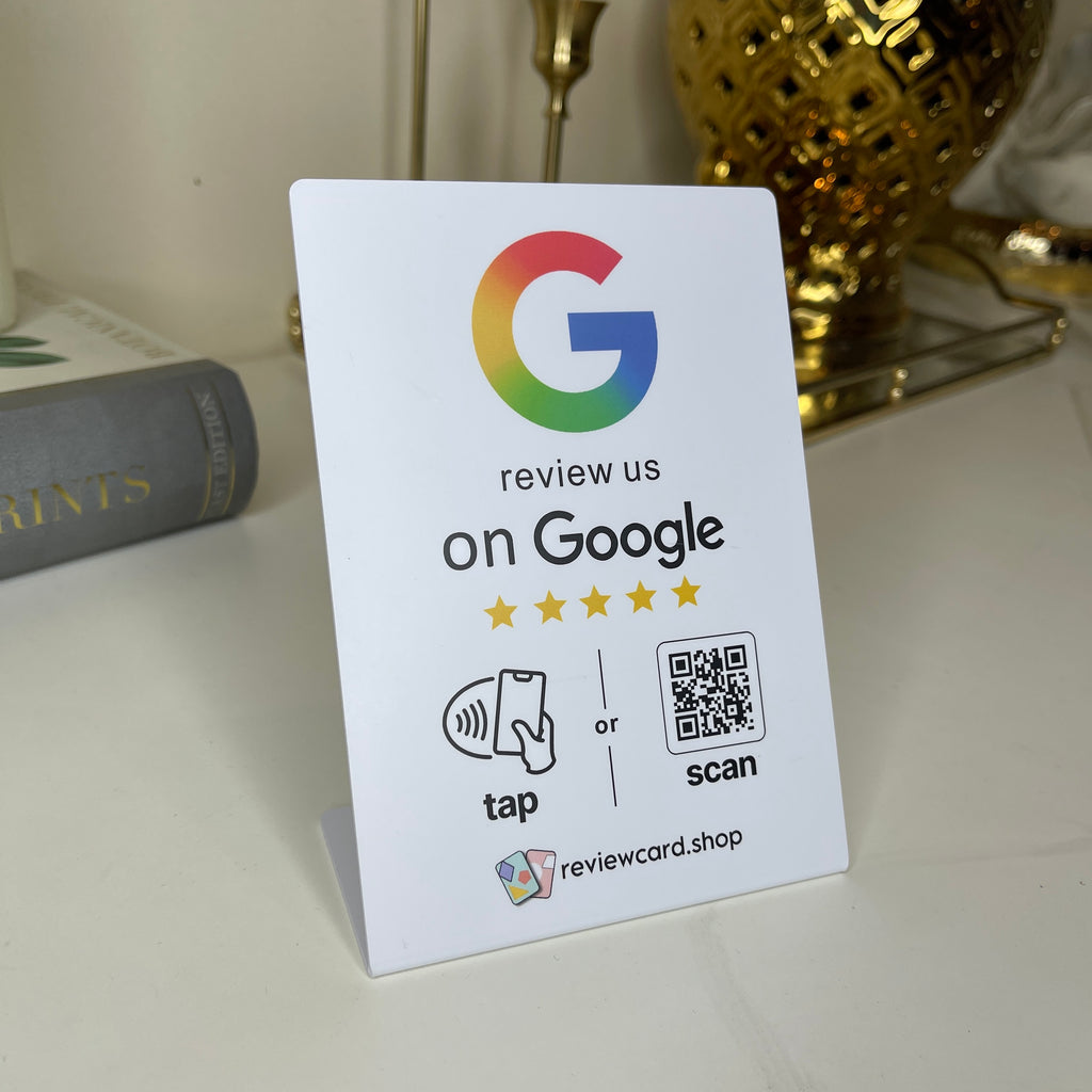 Google Review Stand (White)