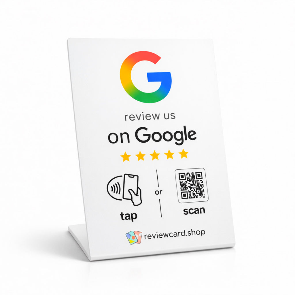 Google Review Stand (White)