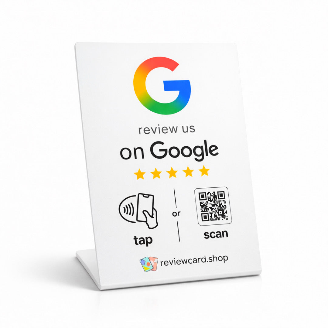 Google Review Stand (White)