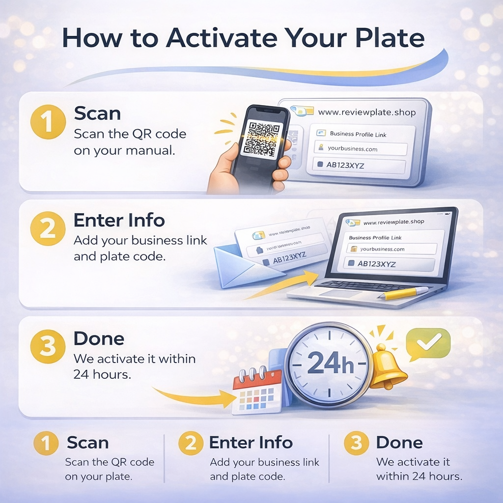 Google Review Plates (Black)