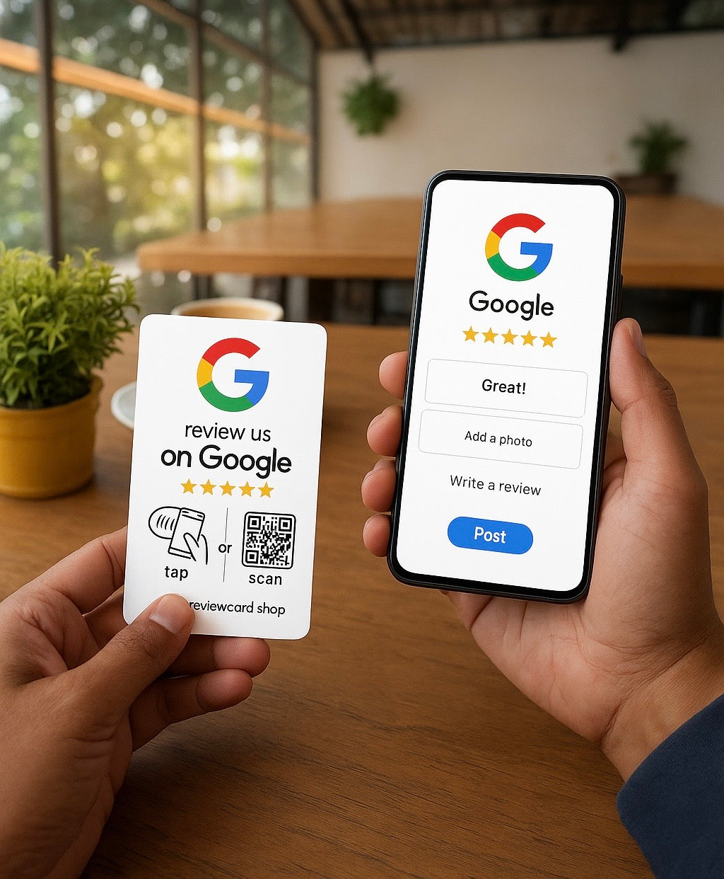 Google Review Card NFC + QR