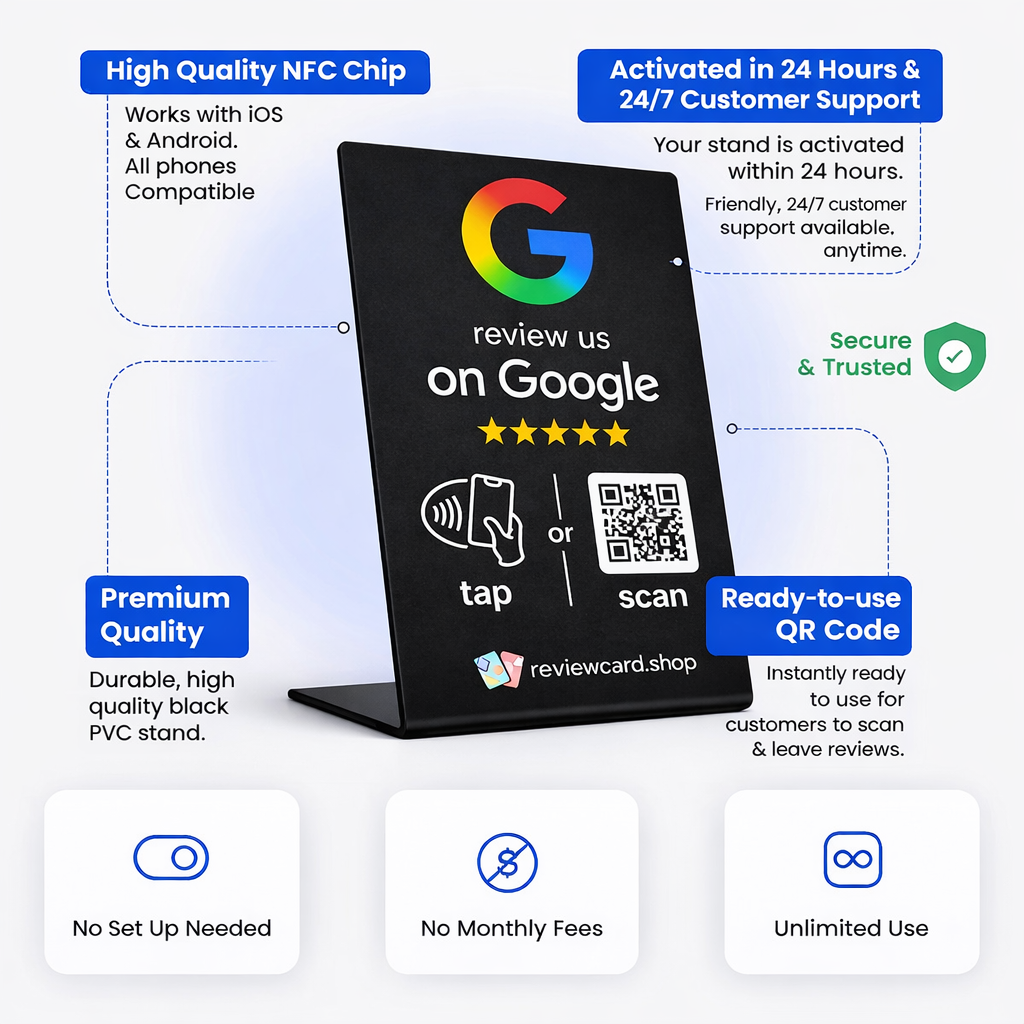 Google Review Stand (Black)