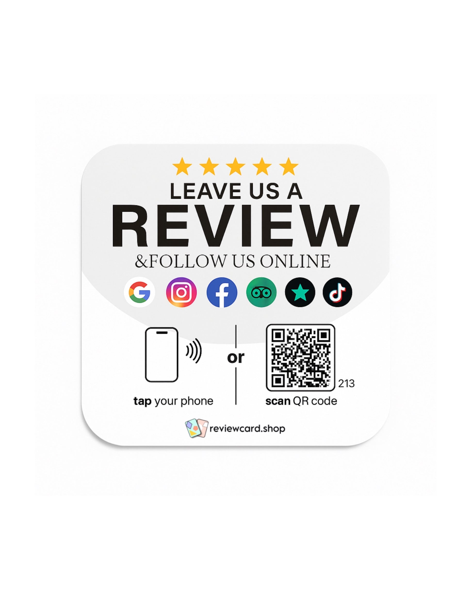 All-In-One NFC + QR Plate