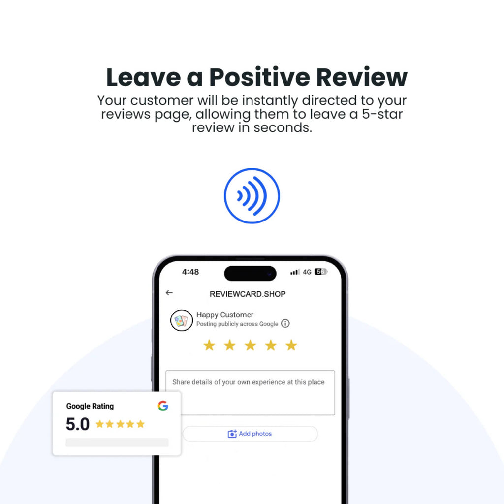 Google NFC Review Card Black