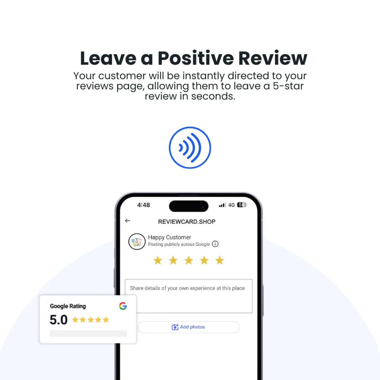 Google NFC Review Card Black