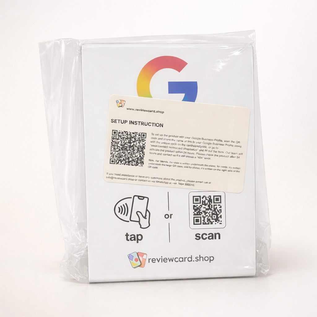 Google Review Stand (White)