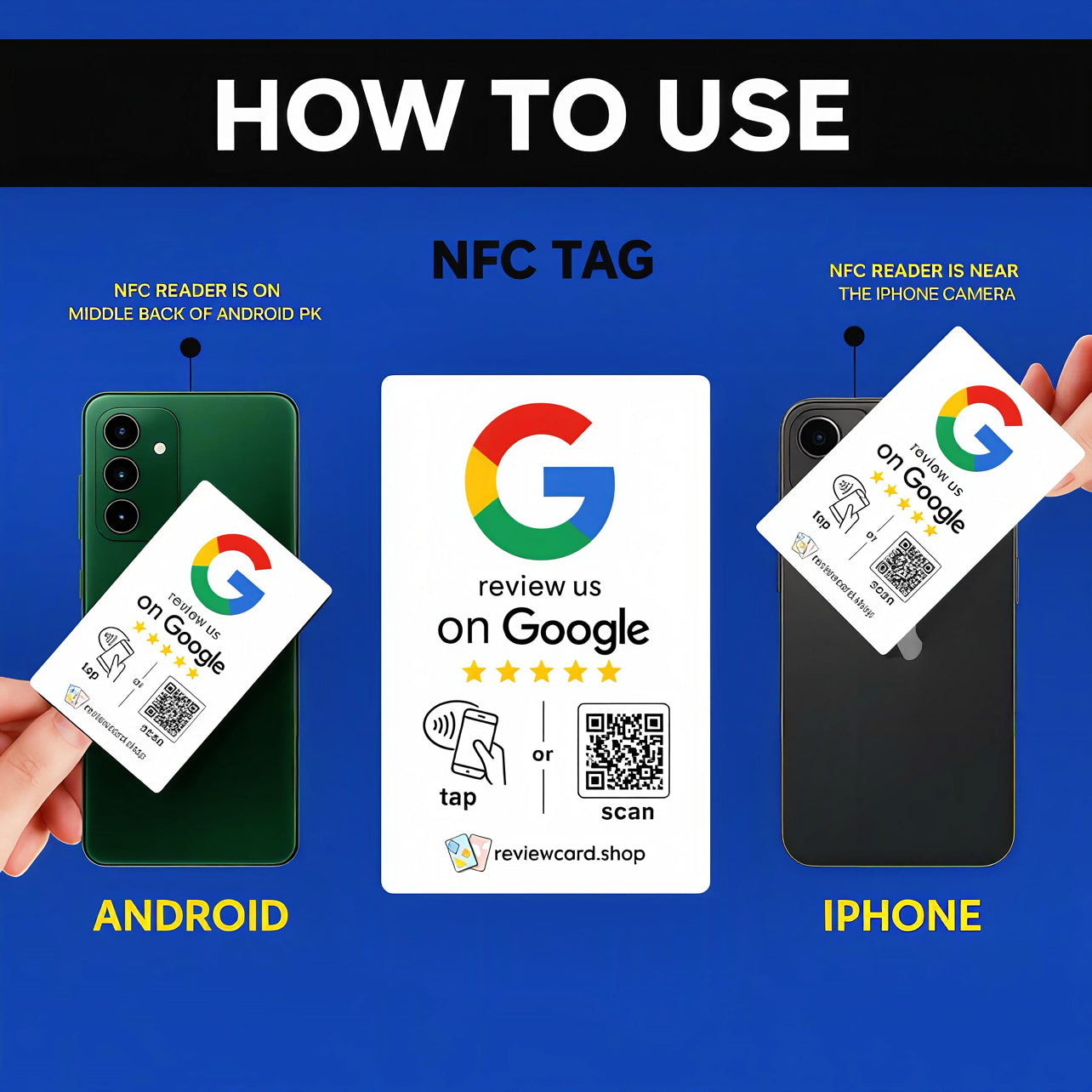 Google Review Card NFC + QR
