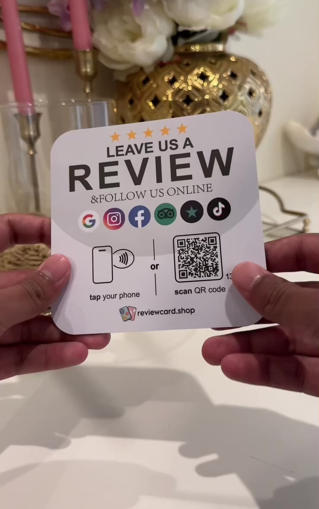 All-In-One NFC + QR Plate